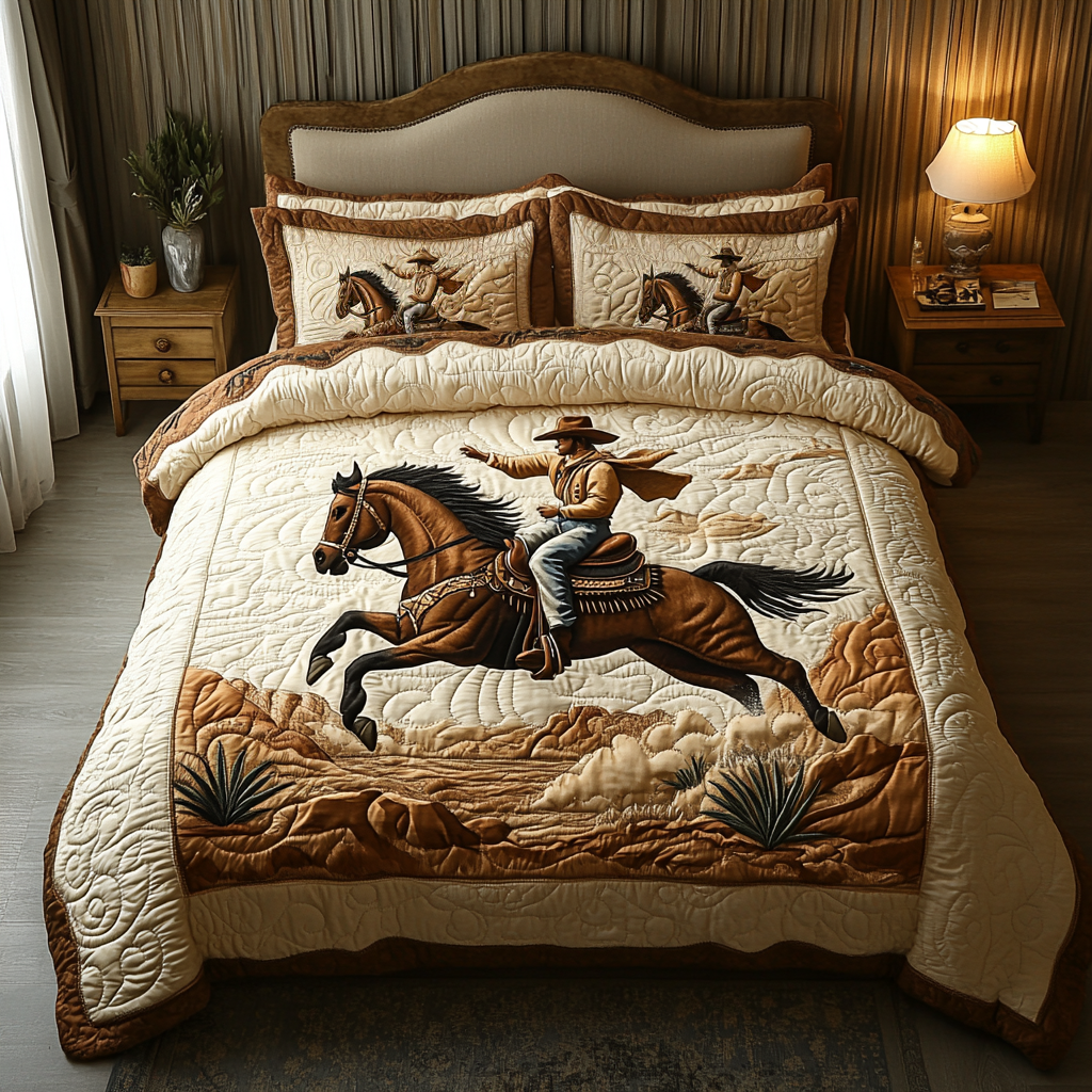 Western Path Quilted Bedding Set Bed Decor Ideas Cowboy Christmas Presents