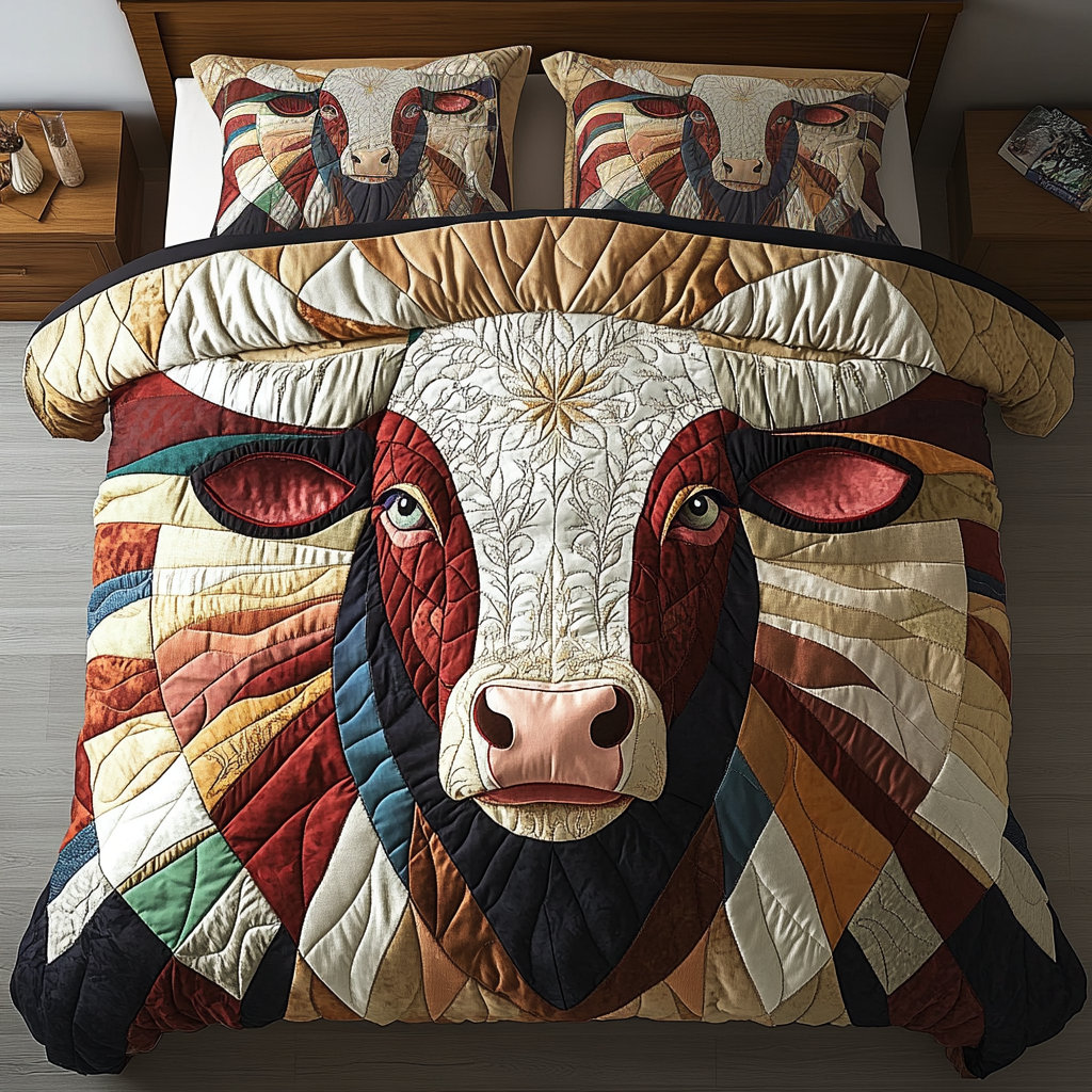 Western Pride Quilted Bedding Set Best Comforter Sets Cow Gifts For Cow Lovers