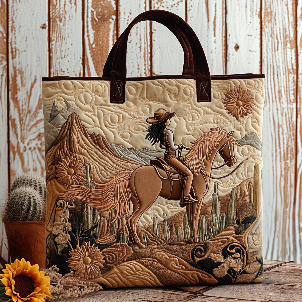 Western Ride Quilted Tote Bag Cow Print Pillow Covers