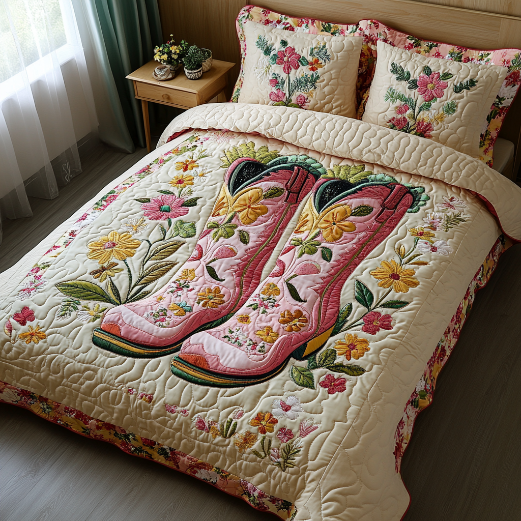 Western Spirit Quilted Bedding Set Best Bedspread Set Cowboy Valentine Gifts