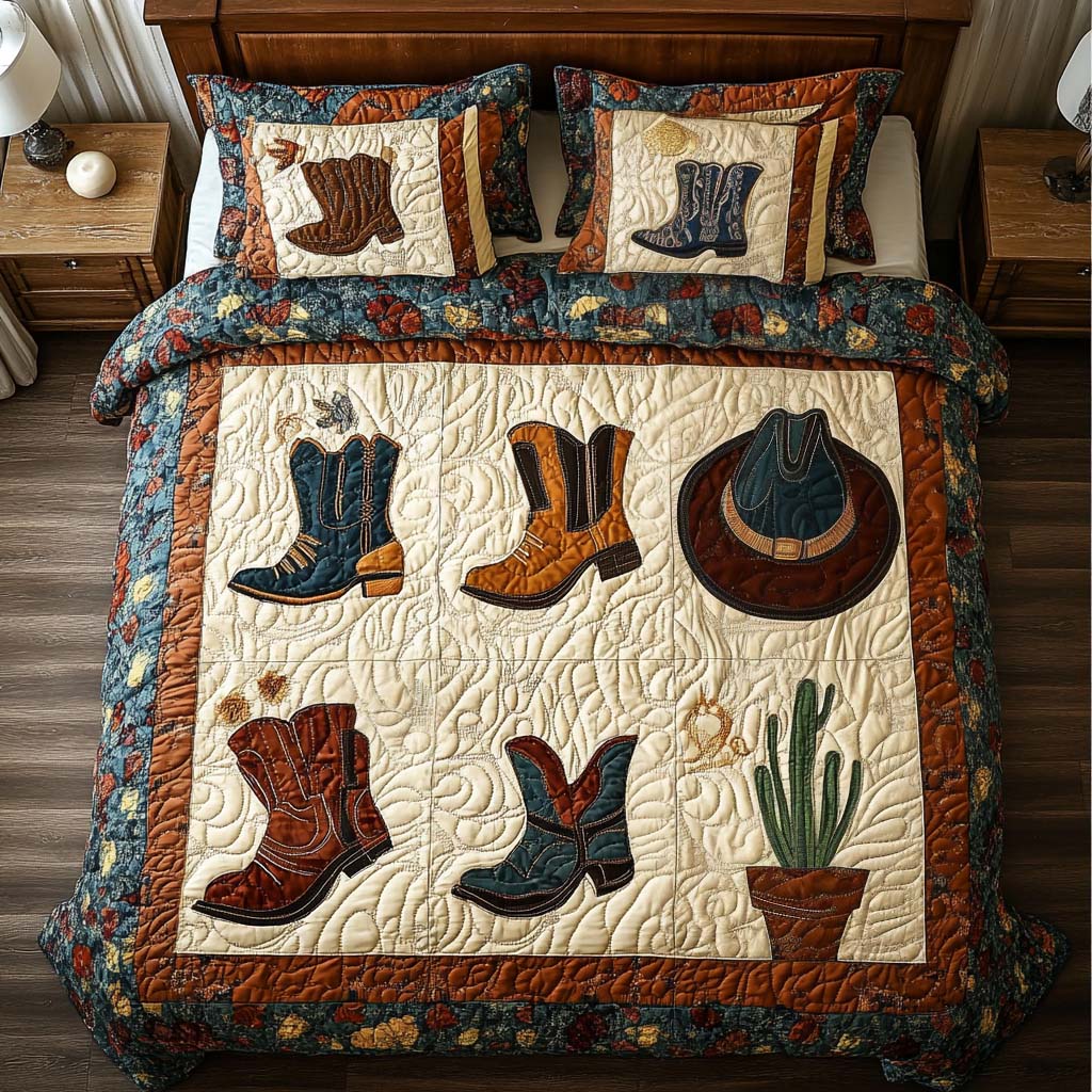 Western Stars Quited Bedding Set Soft Bedding Set That Makes a Great Christmas Gift