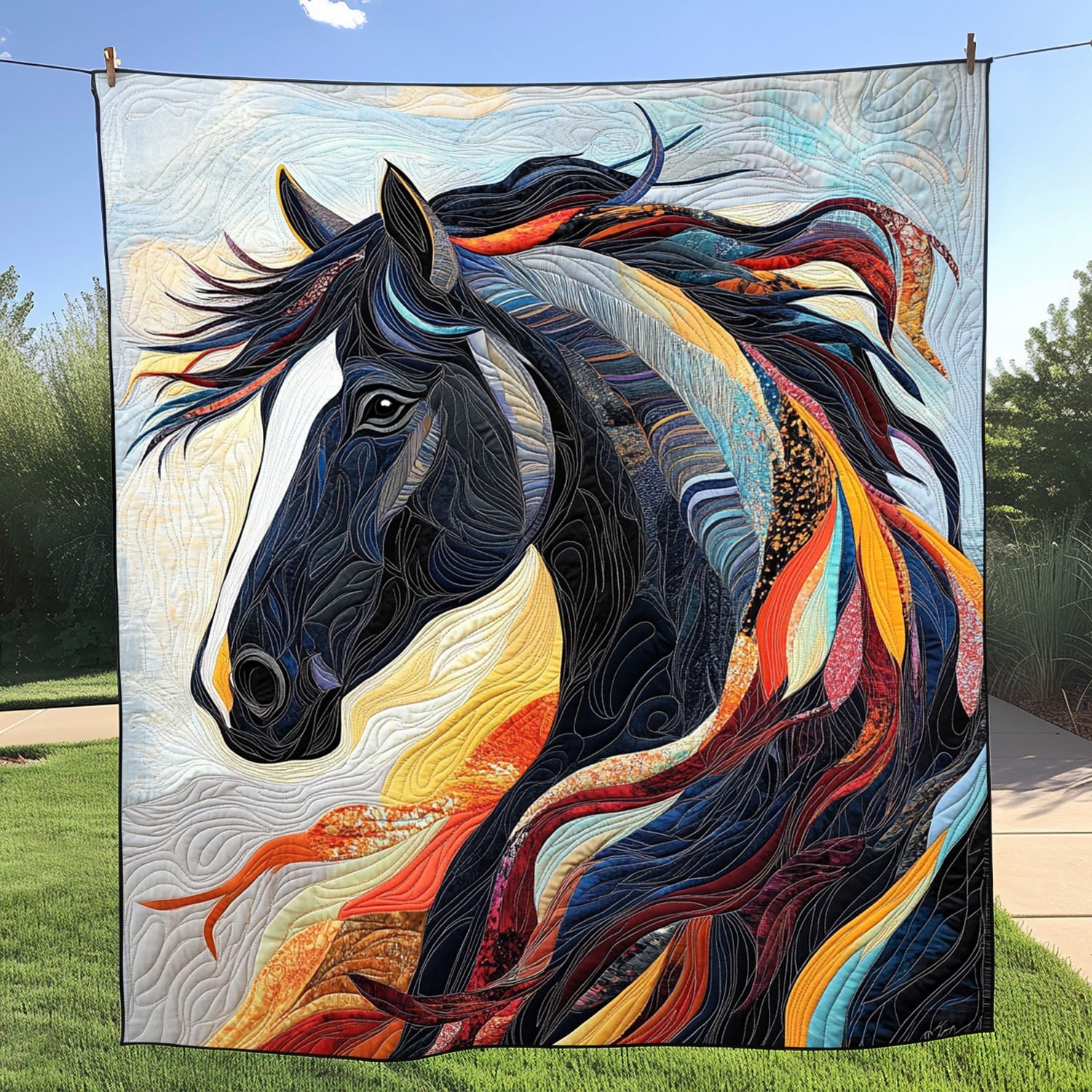 Western Trails Quilted Blanket Equestrian Birthday Gifts