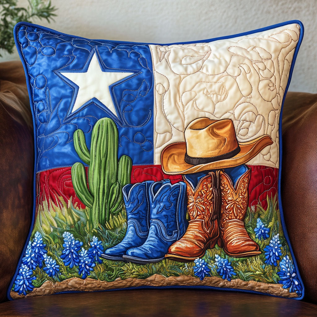 Western Welcome Quilted Pillow Case Decorative Pillow Covers Unique Texas Gifts