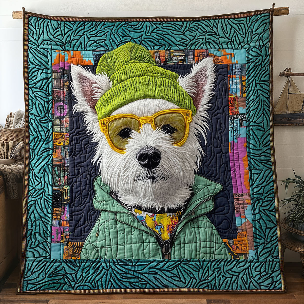 Westie Express Quilt Warm and Stylish Quilt Blanket for Winter Nights