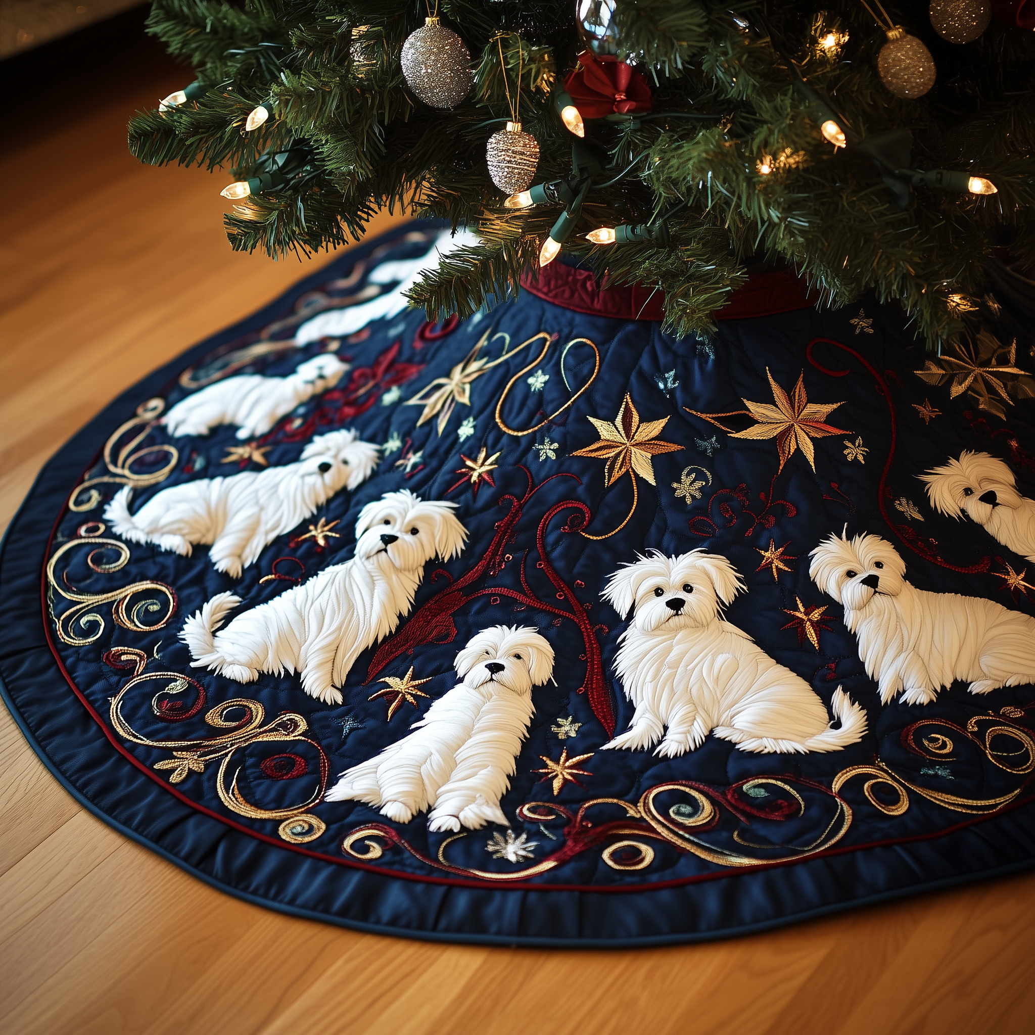 Westie Quilted Tree Skirt Meaningful Anniversary Gift Merch