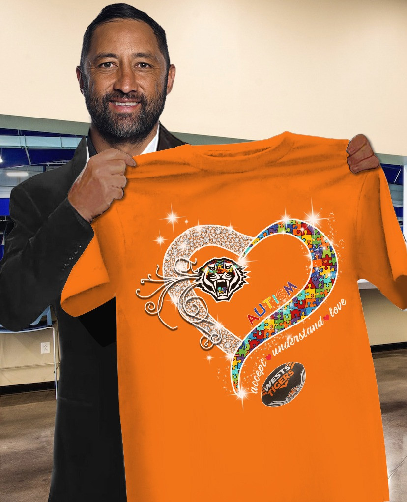 Wests Tigers Autism Awareness Month T-Shirt Accept Understand Gifts For Fans