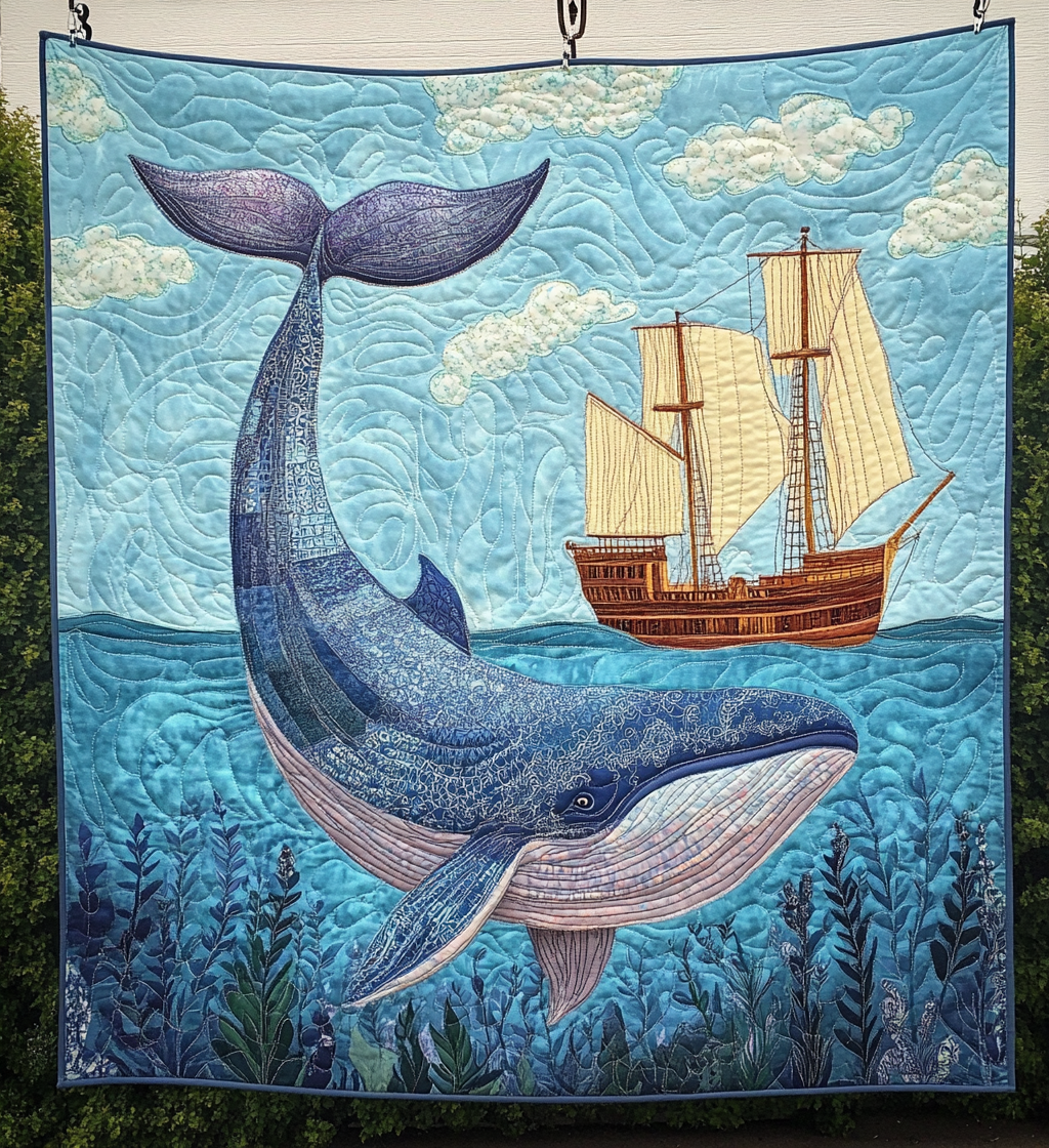 Whalermen Quilted Blanket Cute Fall Blankets