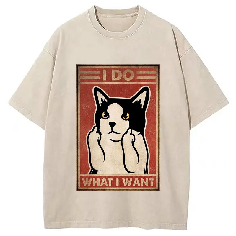 What I What Washed T-Shirt Retro Humor Graphic Top Gifts For Her
