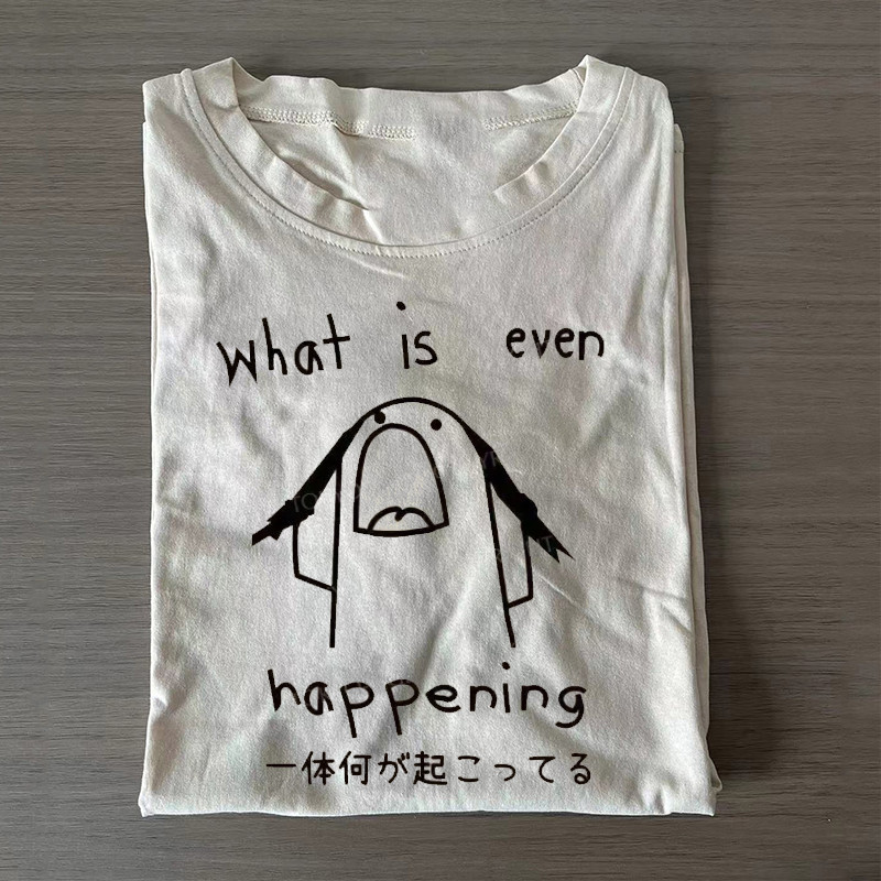 What Is Even Happening T-Shirt Funny Cartoon Clothing Gifts For Teens