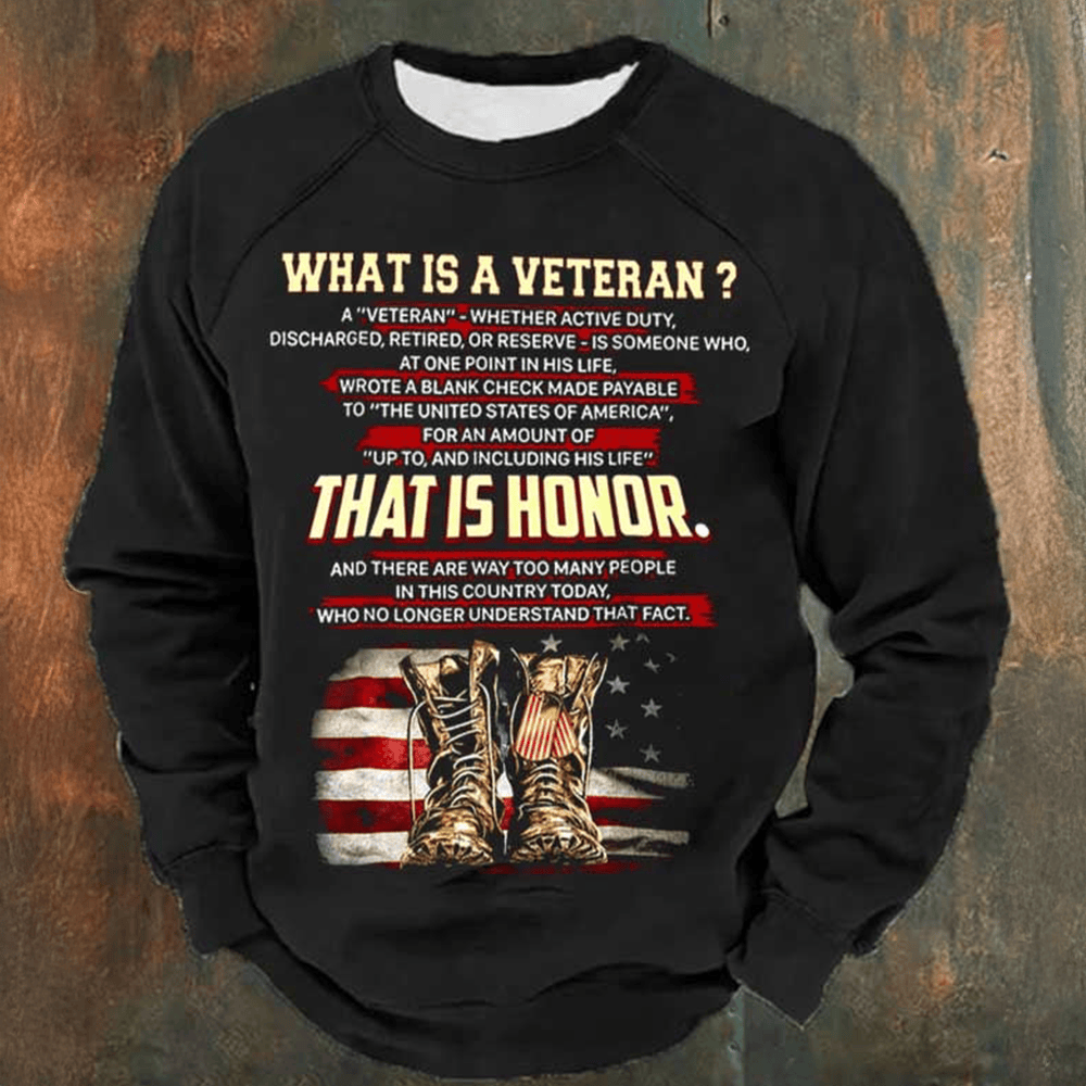 What Is Veteran Sweatshirt That Is Honor Military Boots Pattern Veteran Sweatshirts Best Gifts