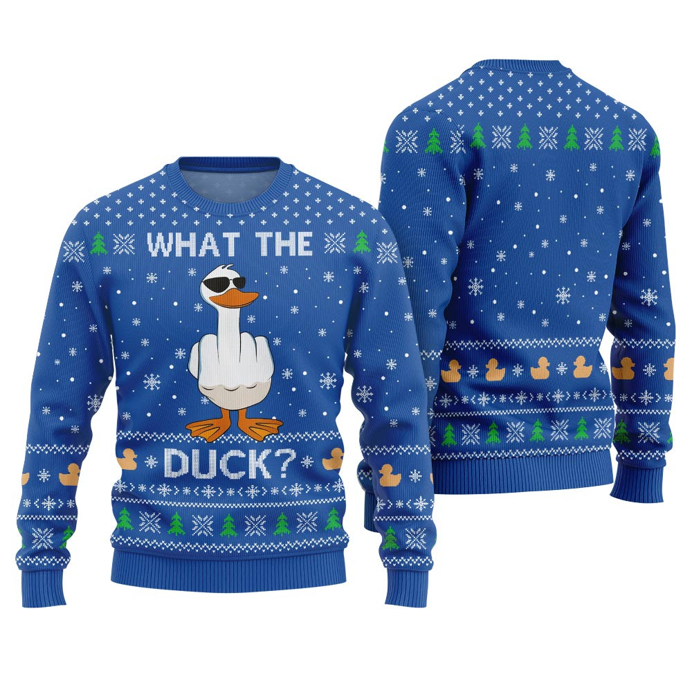 What The Duck Ugly Christmas Sweater Holiday Gift Merch That Everyone Will Adore