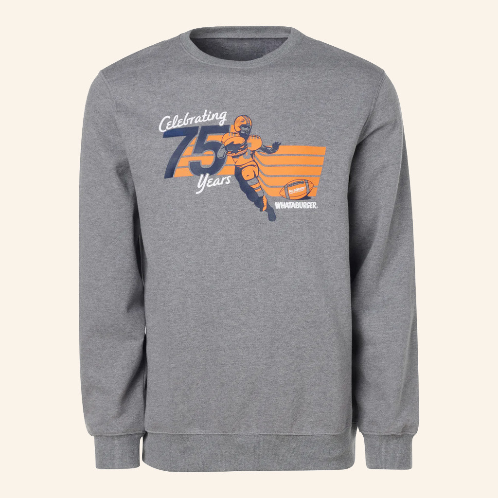 Whataburger Merch Academy Sports And Outdoors x Whataburger 75yrs Sweatshirt Gifts For Dad Whataburger Merch Academy Sports And Outdoors x Whataburger 75yrs Sweatshirt Gifts For Dad