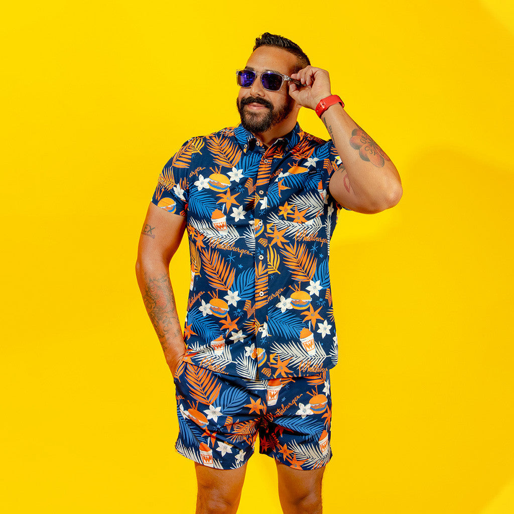Whataburger Merch Chubbies Tropical Friday Hawaiian Shirt And Short Sets Gifts For Him Whataburger Merch Chubbies Tropical Friday Hawaiian Shirt And Short Sets Gifts For Him