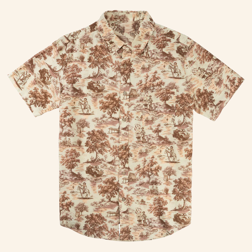 Whataburger Merch Sendero x Whataburger Toile Hawaiian Shirt Best Gifts For Dad