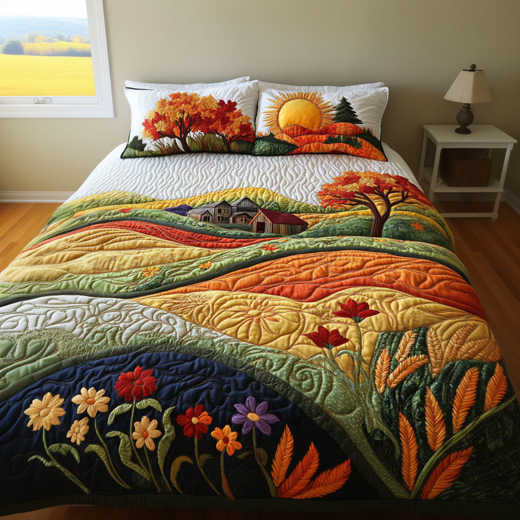 Wheat Breeze Quilted Bedding Set Aesthetic Room Decor Christmas Ideas For Family