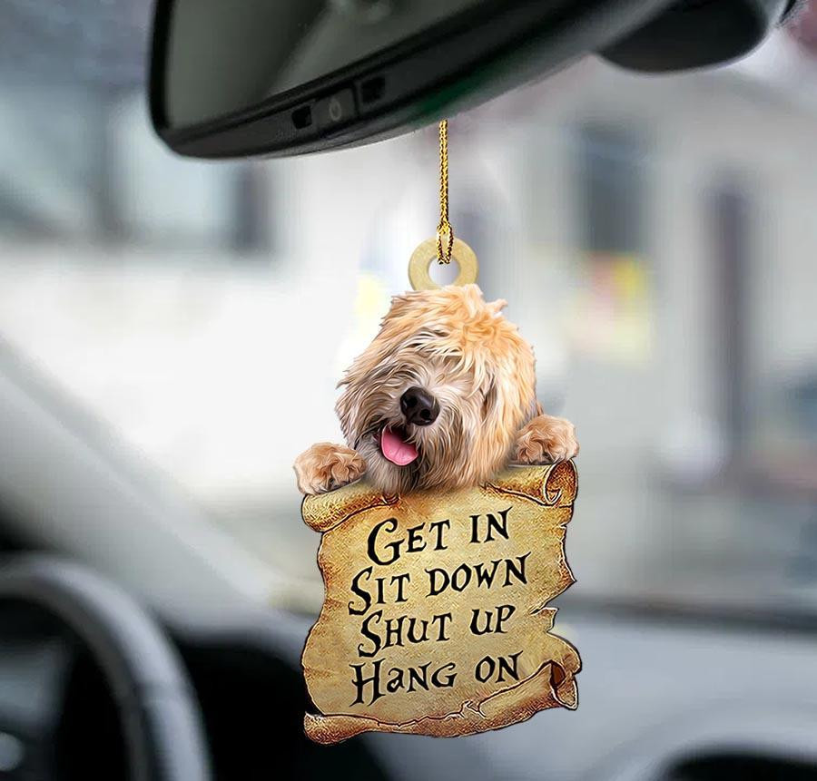 Wheaten Terrier get in two sided ornament cute ornaments gift for new car