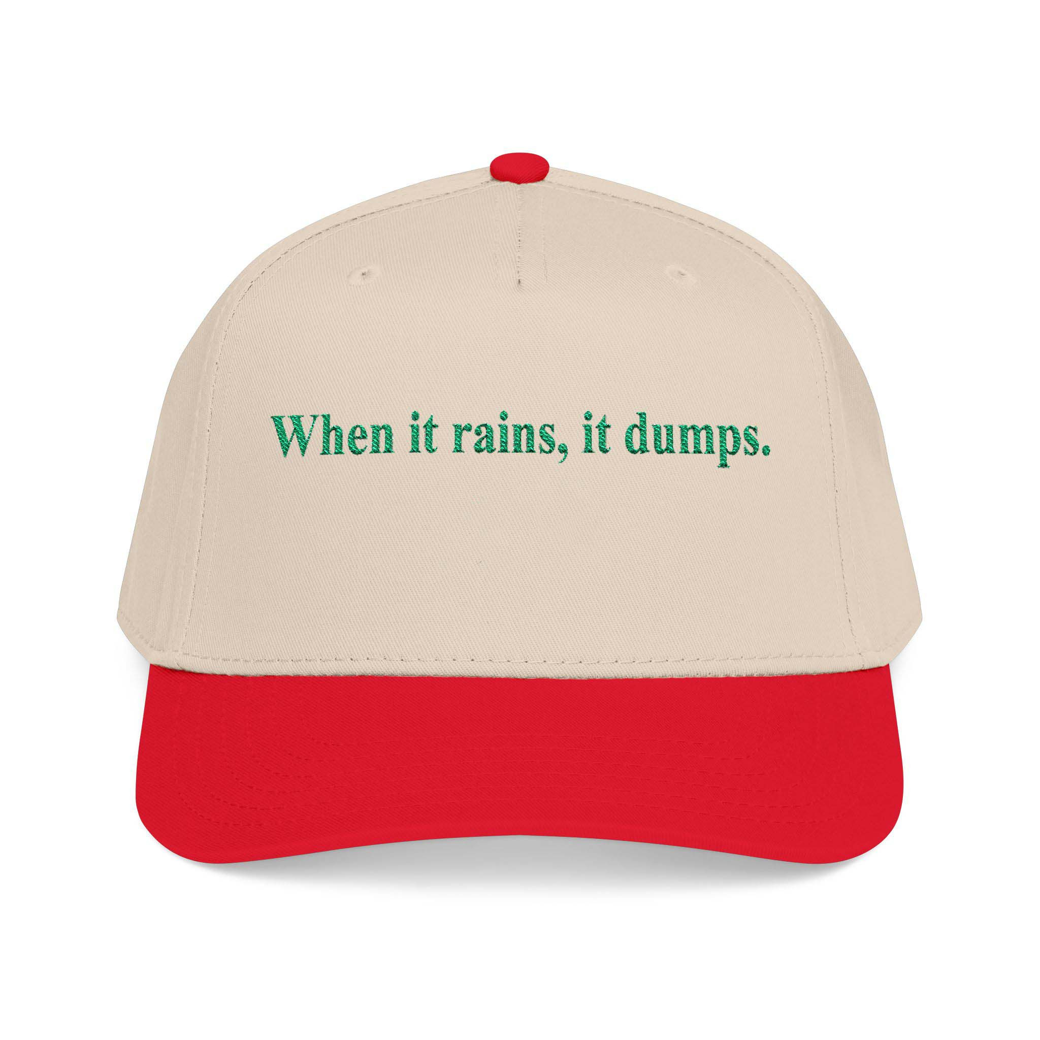 When It Rains It Dumps Baseball Hat Meme Streetwear Fan Gear Gift For Trend Fans