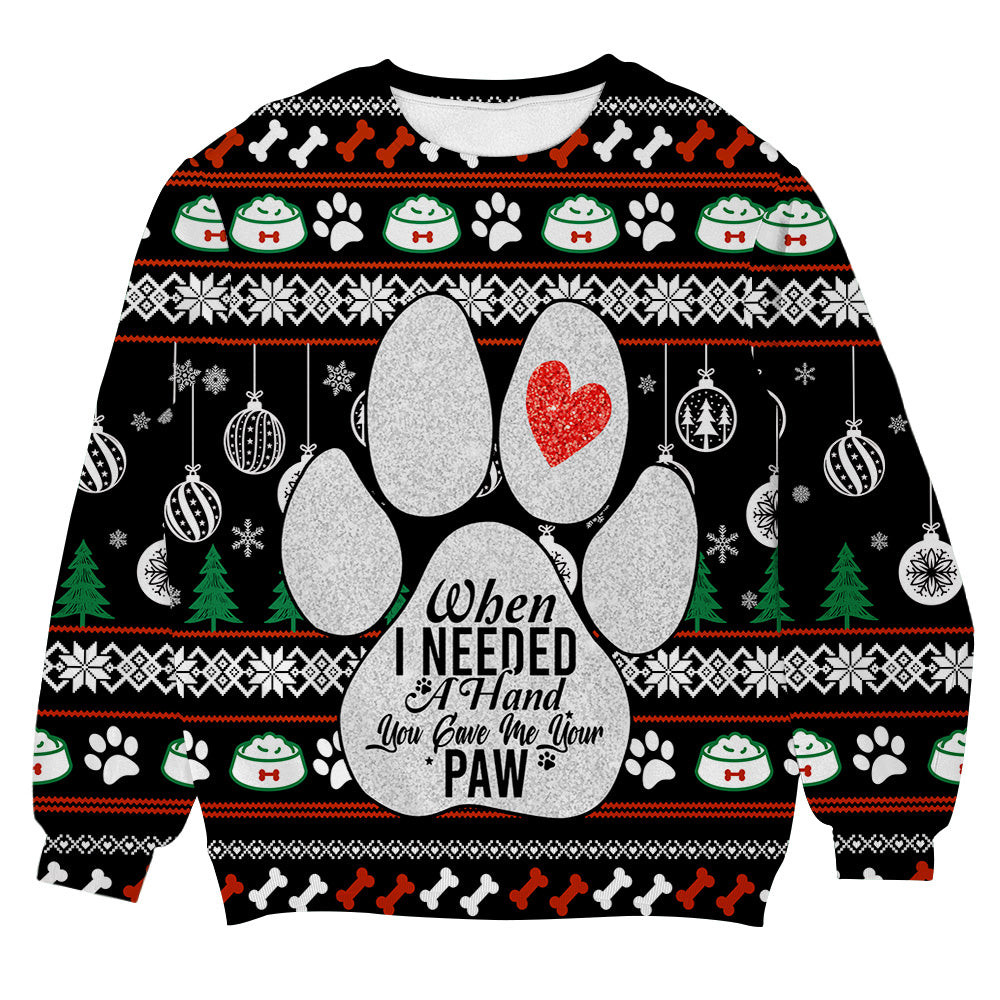 When Need Hand You Gave Me Your Paw Personalizedwitch Christmas Sweater