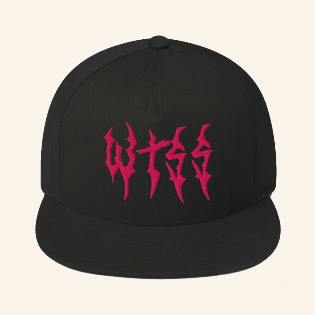 When The Sun Sets Merch WTSS Pink Metal Logo Snapback Hat Gifts For Music Lovers