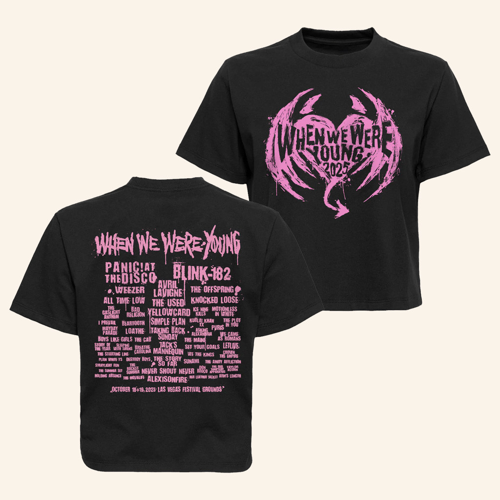 When We Were Young Merch 2025 Festival Winged Heart T-Shirt Gifts For Girlfriend When We Were Young Merch 2025 Festival Winged Heart T-Shirt Gifts For Girlfriend