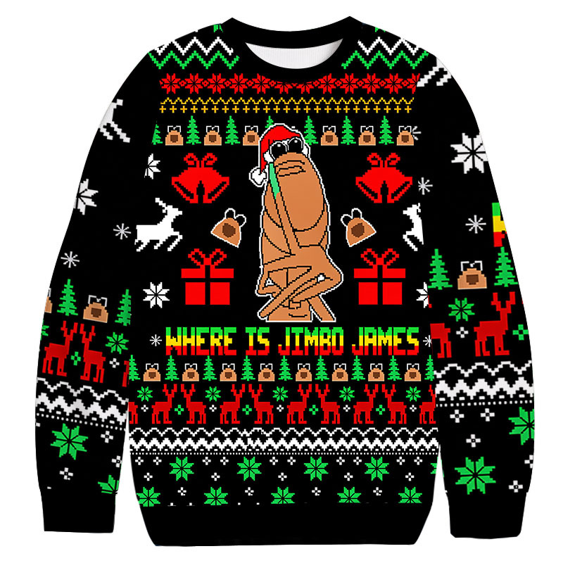 Where Is Jimbo James Christmas Ugly Sweatshirt Funny Xmas Party Outfit Gift Ideas