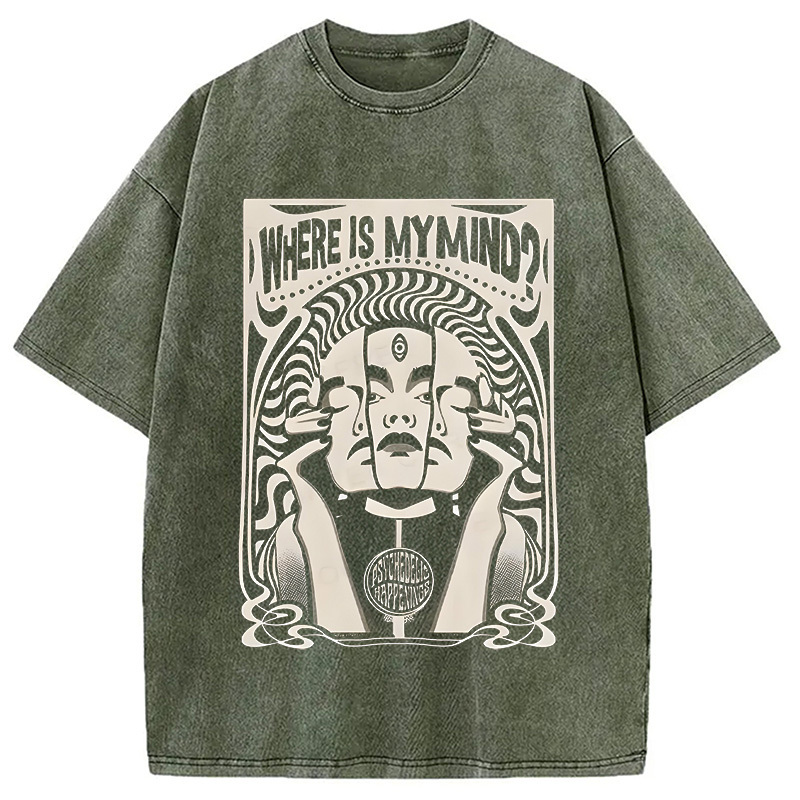 Where Is My Brain Washed T-Shirt Classic Graphic Fashion Tee Gifts For Friends Where Is My Brain Washed T-Shirt Classic Graphic Fashion Tee Gifts For Friends