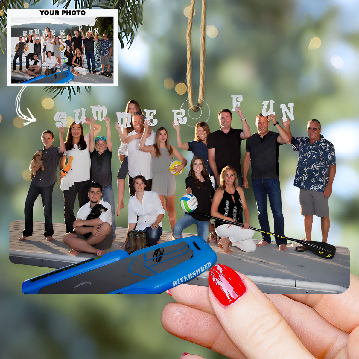 Where Life Begins And Love Never Ends Personalized Photo Mica Ornament Gift For Family