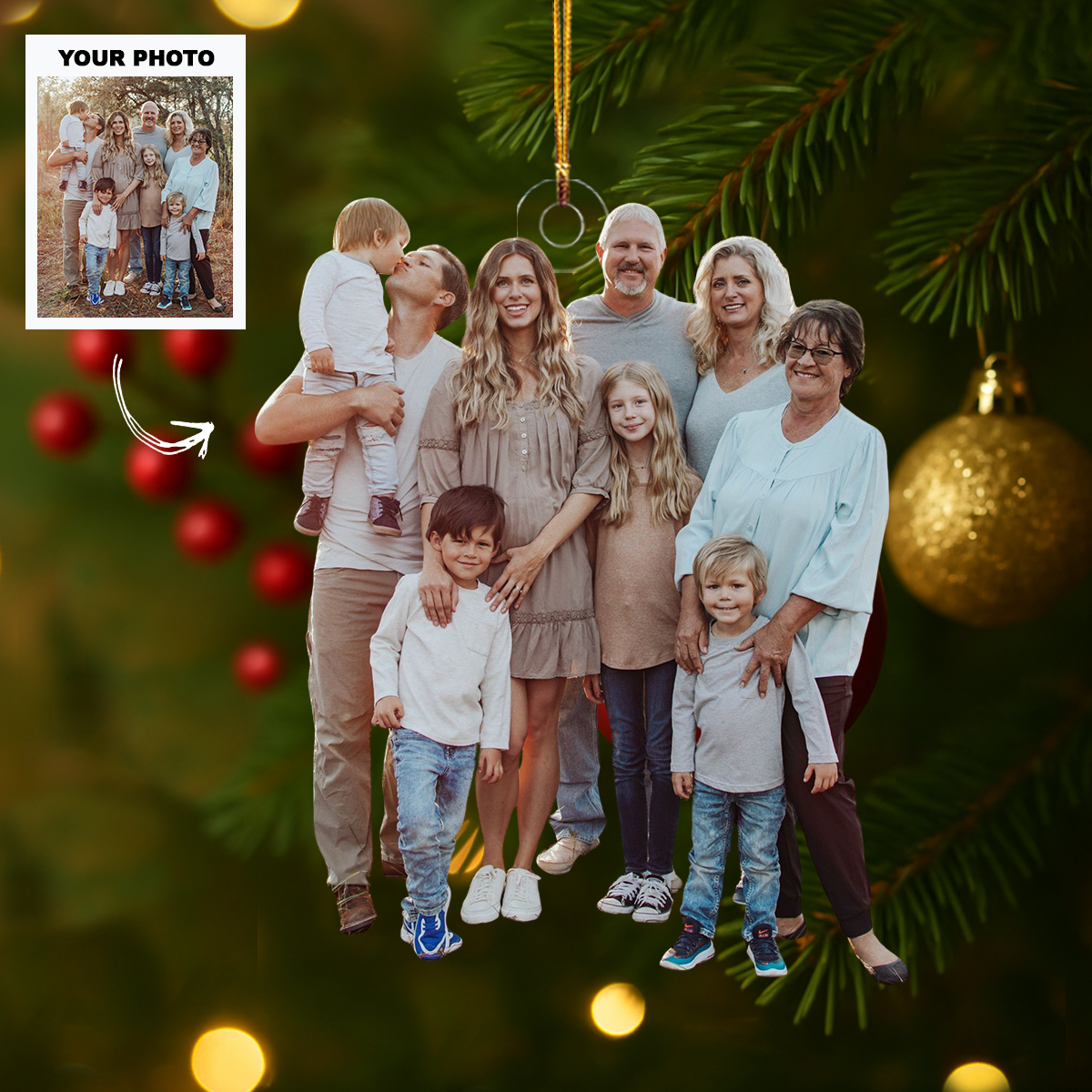 Where We Belong Personalized Photo Mica Ornament Customized Your Photo Ornament Christmas