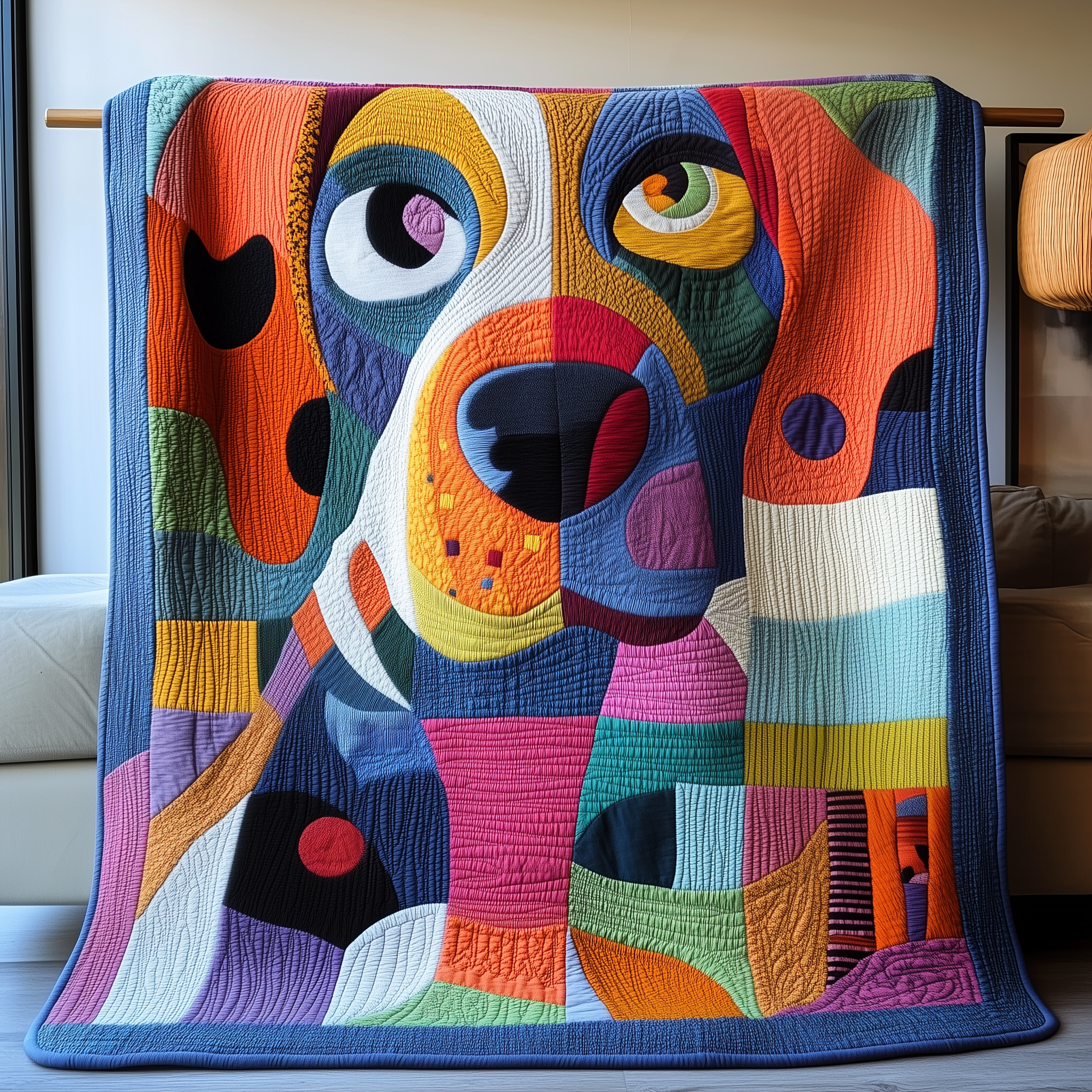 Whimsical Beagle Quilted Blanket Christmas Quilted Blanket Christmas Gifts For Parents