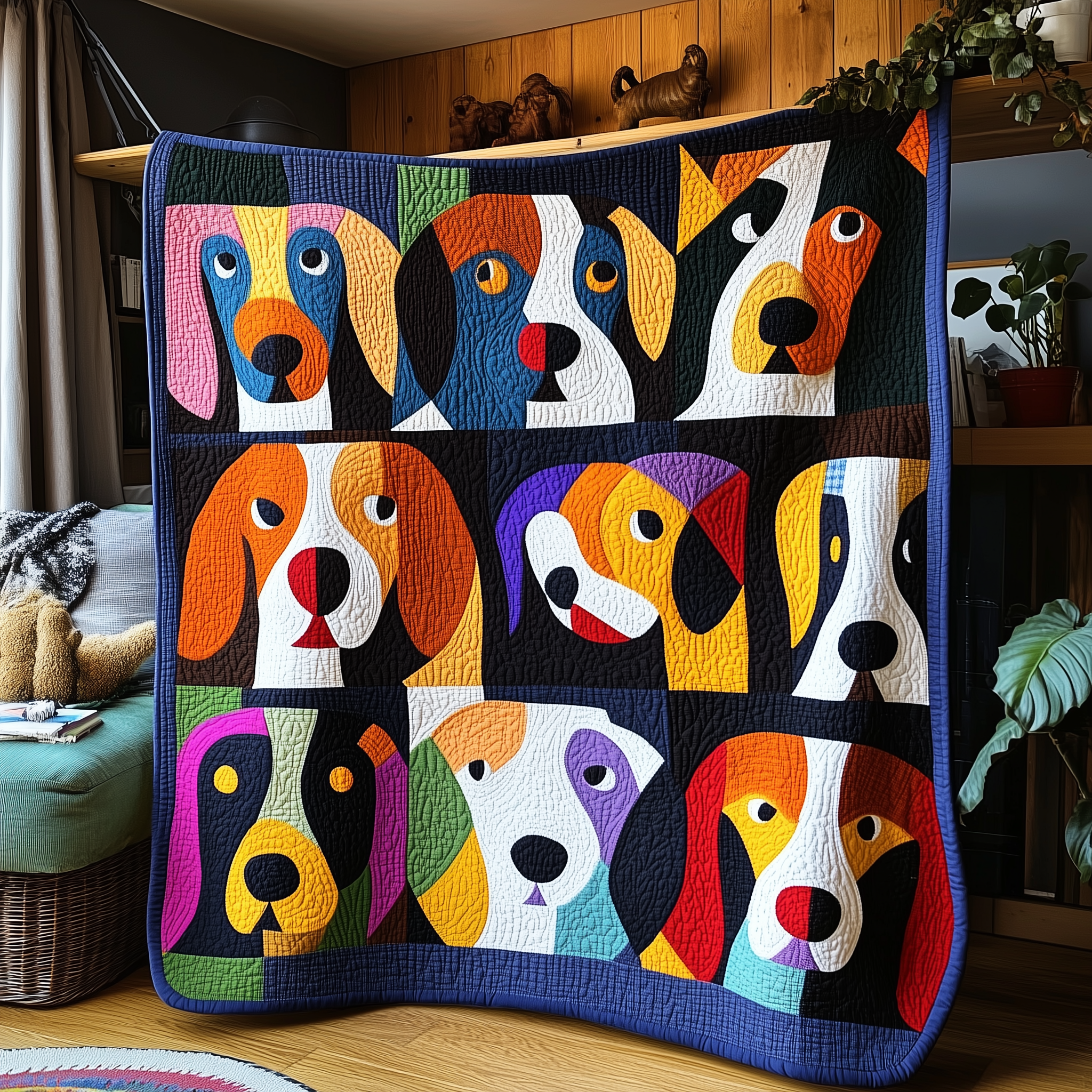 Whimsical Beagle Quilted Blanket Throw Blankets For Couch Sister In Christ Gifts