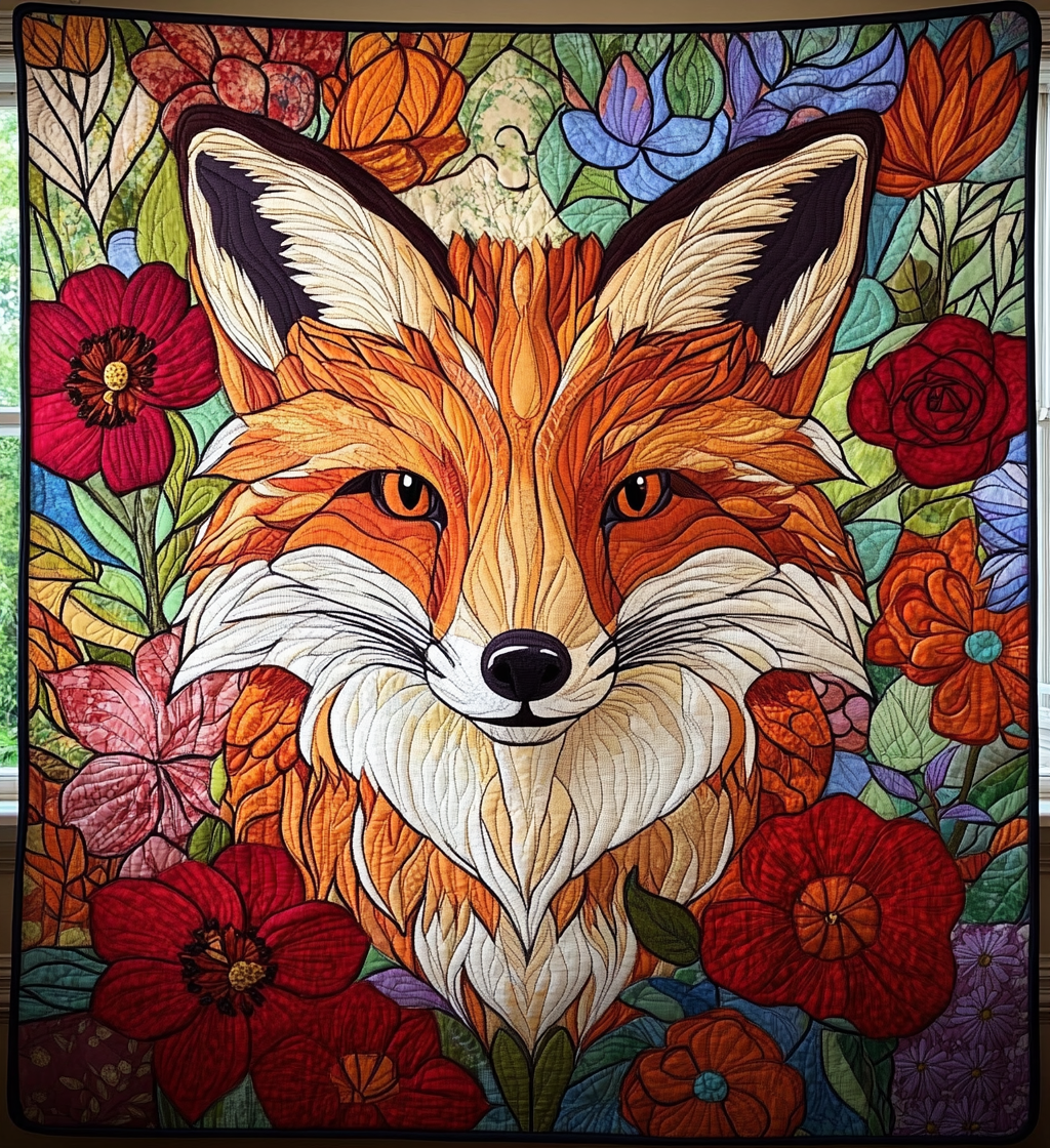 Whimsical Fox Quilted Blanket Autumn Gift Ideas