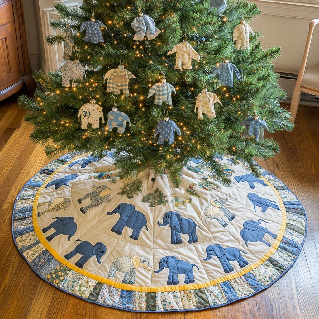 Whimsical Hues Christmas Quilted Tree Skirt Christmas Hearth And Home Decor