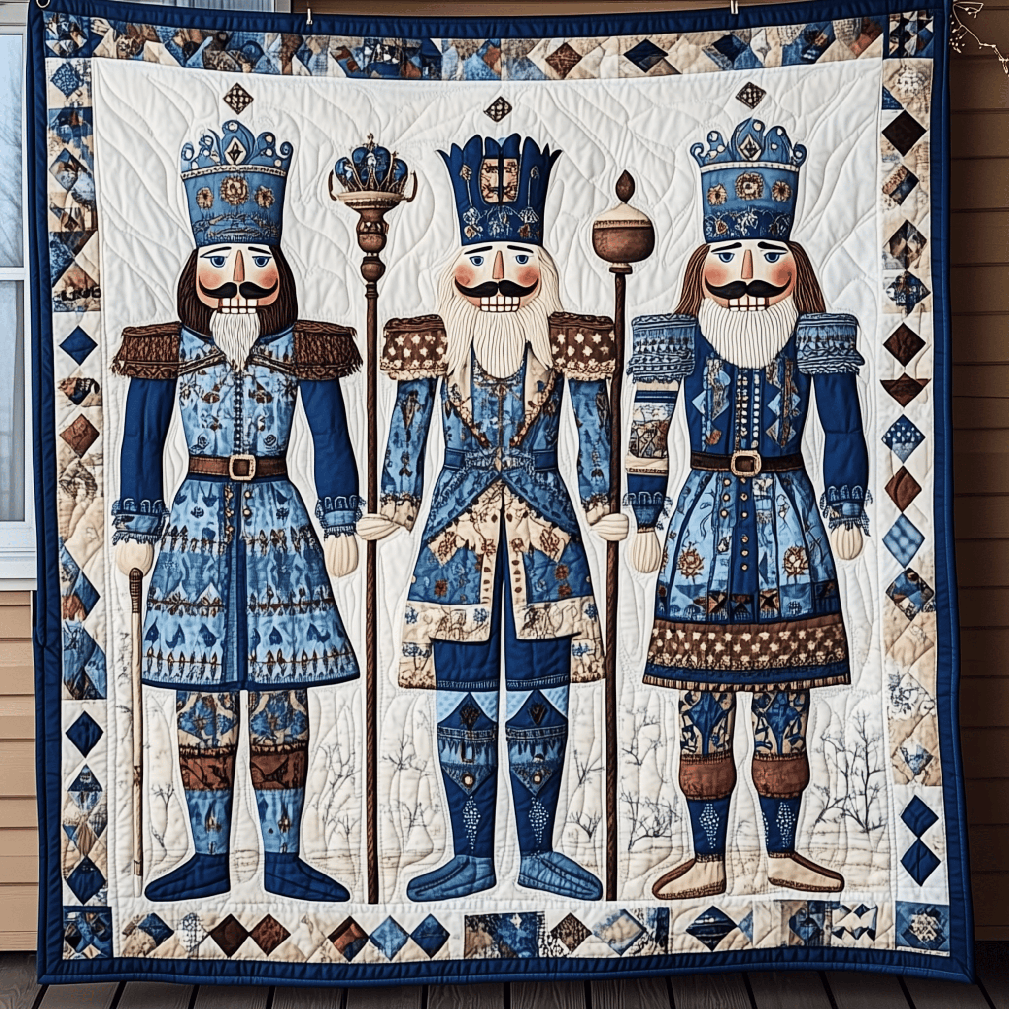 Whimsical Nutcracker Quilted Blanket Christmas Quilted Blanket Christmas Gifts For Her