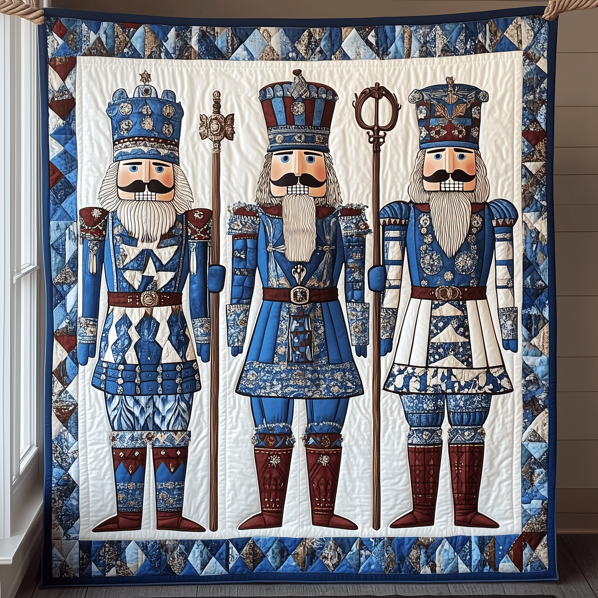 Whimsical Nutcracker Quilted Blanket Christmas Throw Blanket Christmas Gifts For Parents