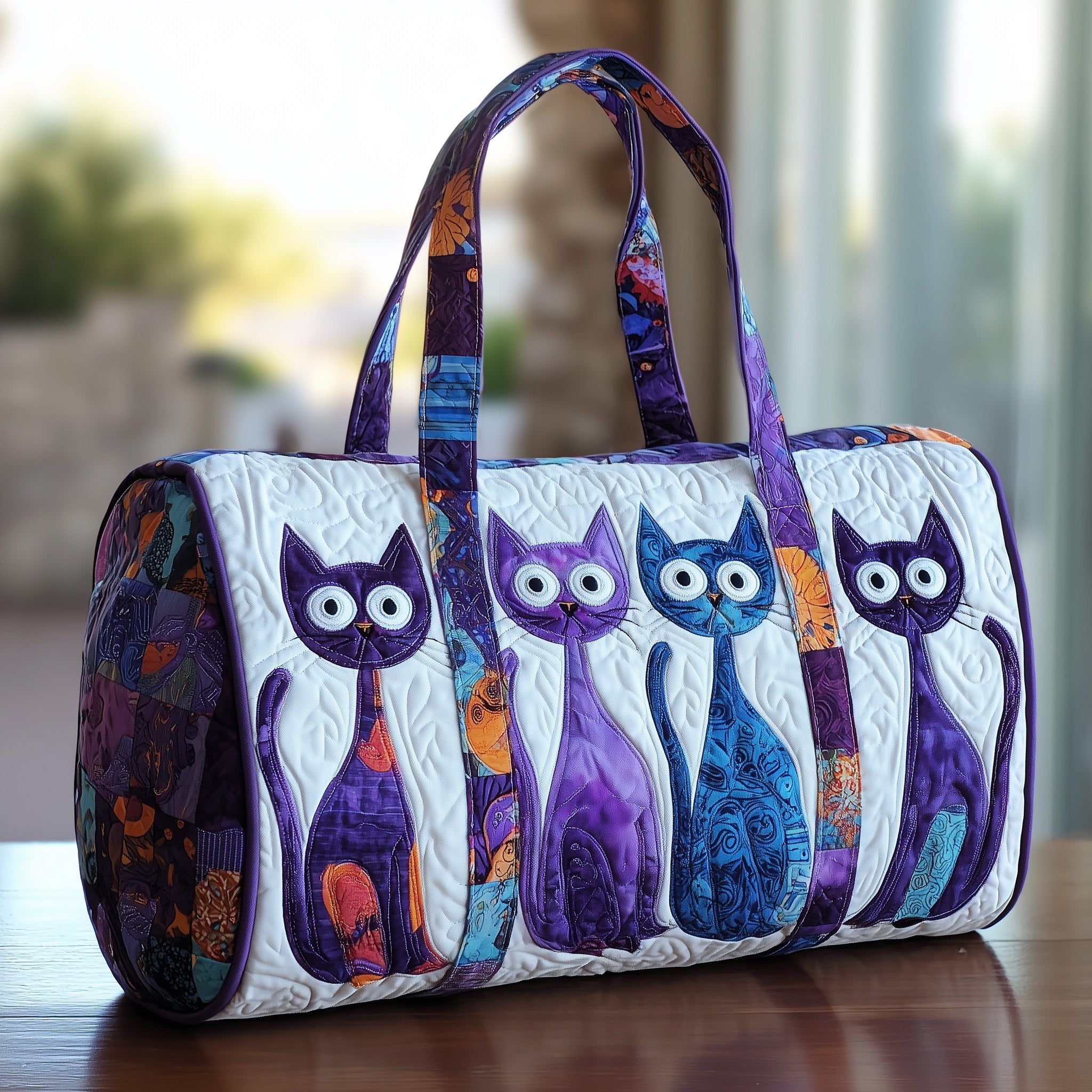 Whimsical Paw Quilted Duffle Bag Stylish And Practical