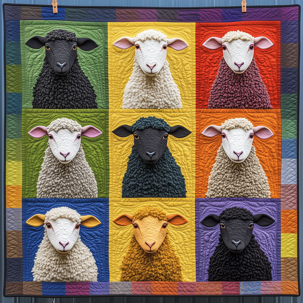 Whimsical Sheep Quilt Soft and Cozy Quilt Blanket for Comfortable Sleep