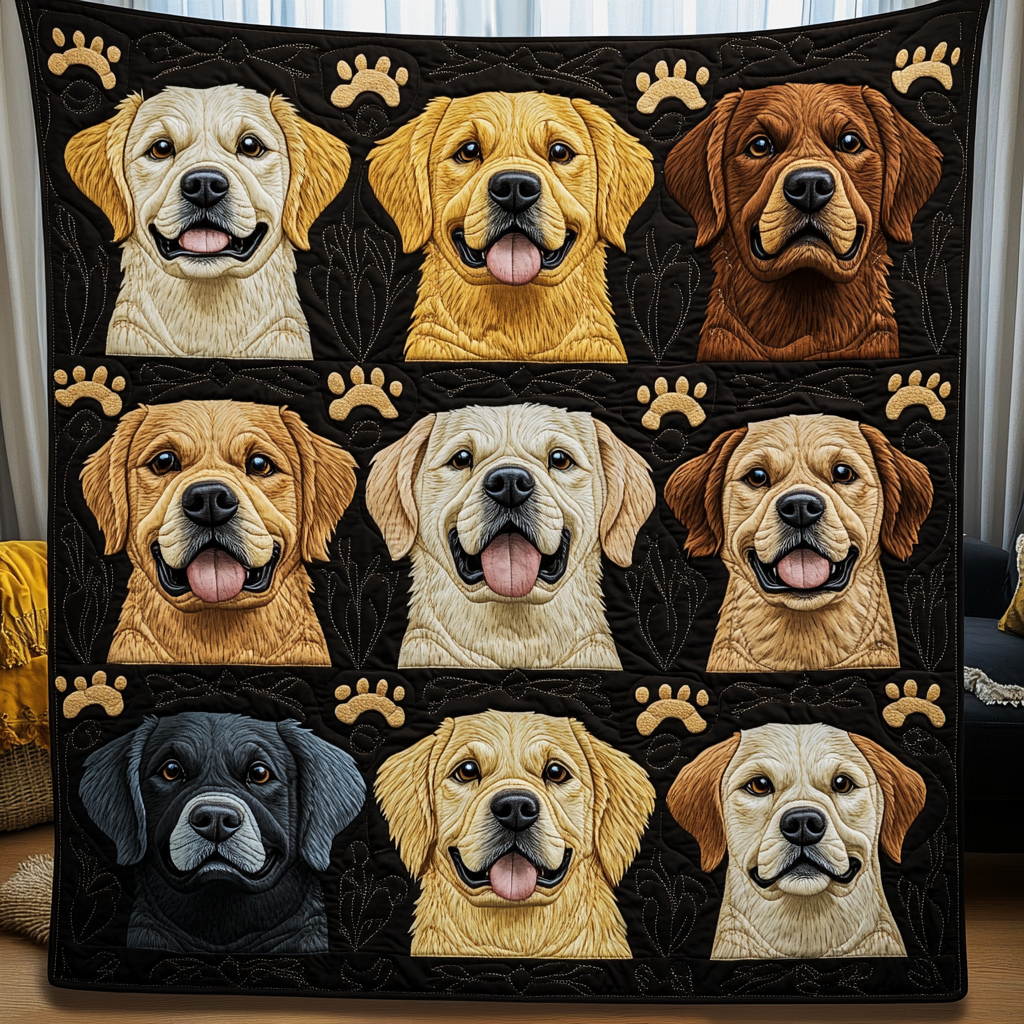 Whimsical Unique Puppy Quilted Blanket Gifts For Pet Owners