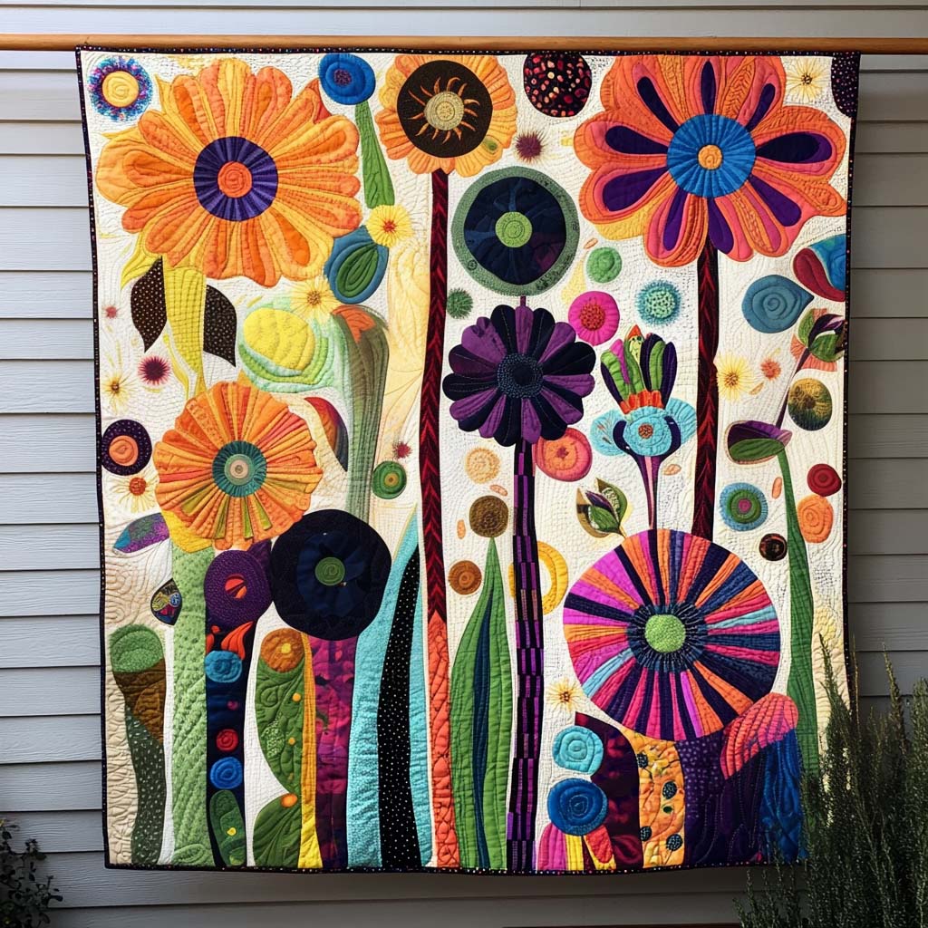 Whimsy Blooms Quilted Blanket Best Christmas Gifts For Women