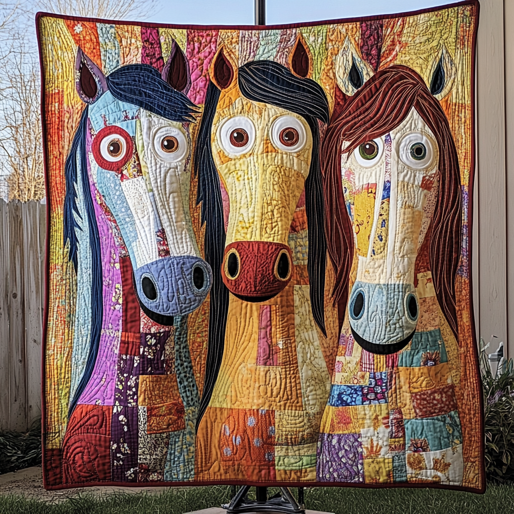 Whimsy Farm Quilted Blanket Sofa Couch Throw Blanket Gifts For Highland Cow Lovers