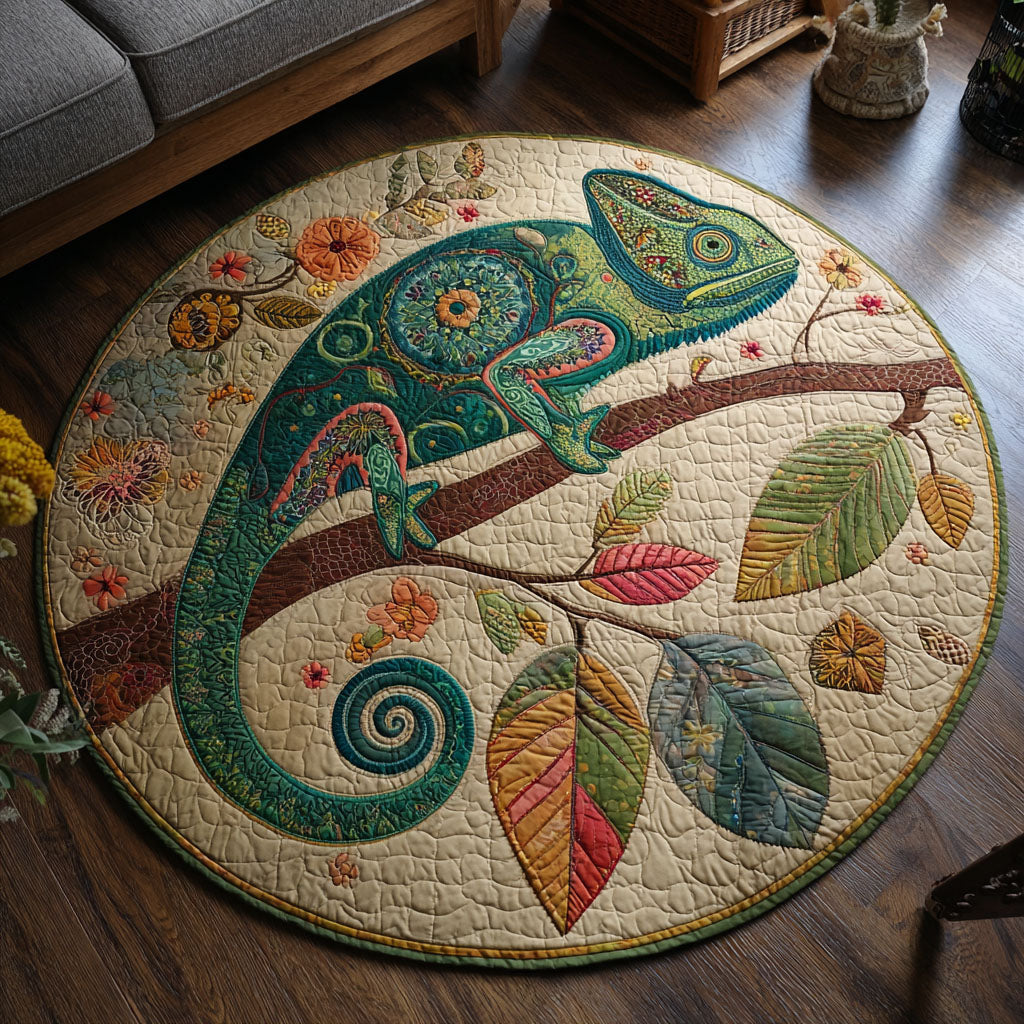 Whimsy in Nature Quilted Round Mat Foyer Christmas Decor Gifts For The Flower Lover