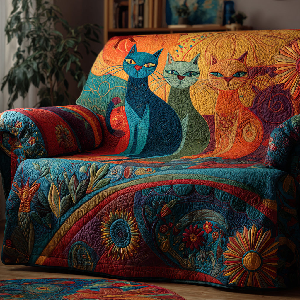 Whimsy Trio Quilted Sofa Cover Couch Slipcovers Christian Gifts For Her