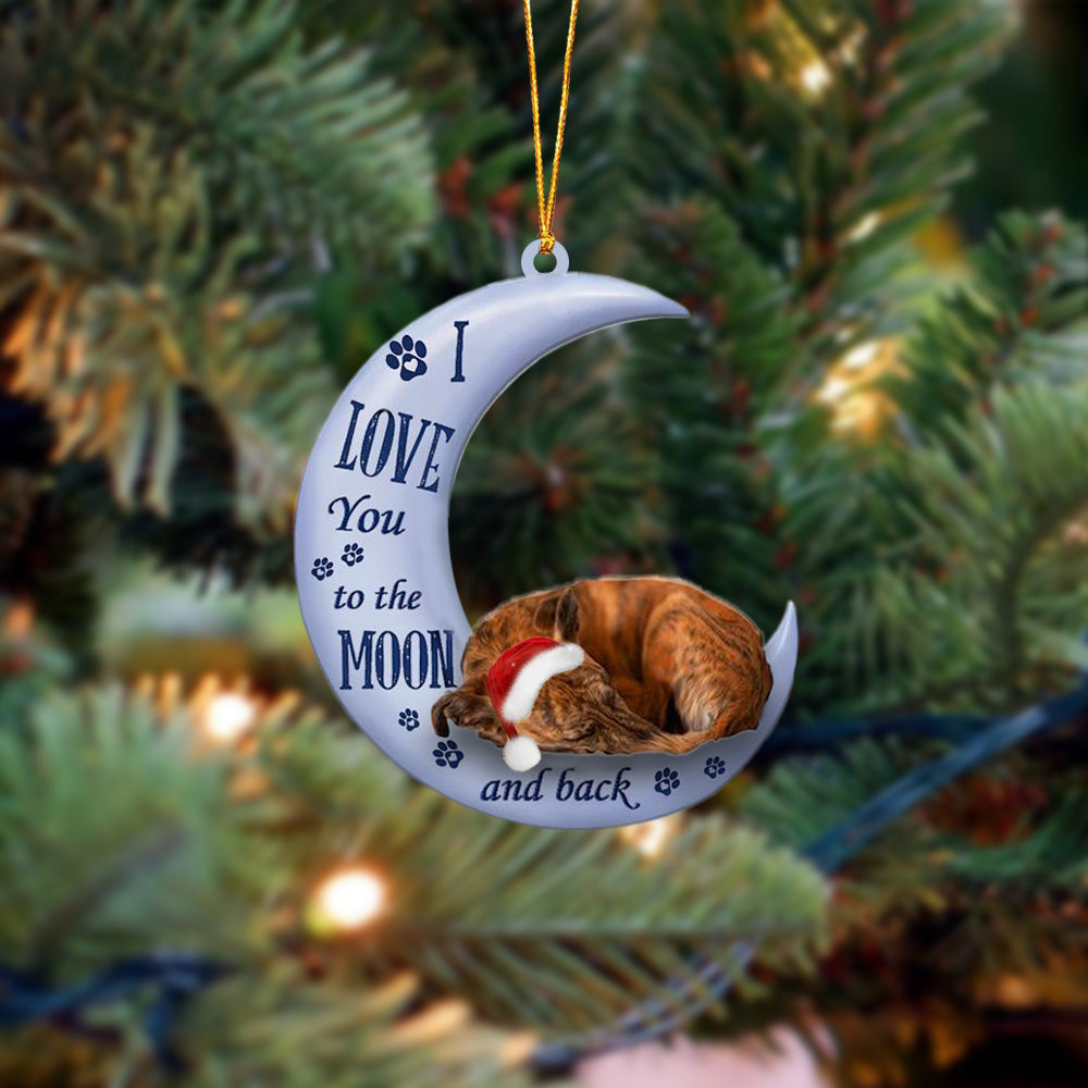 Whippet I Love You To The Moon And Back Christmas Ornament Gift For Friends