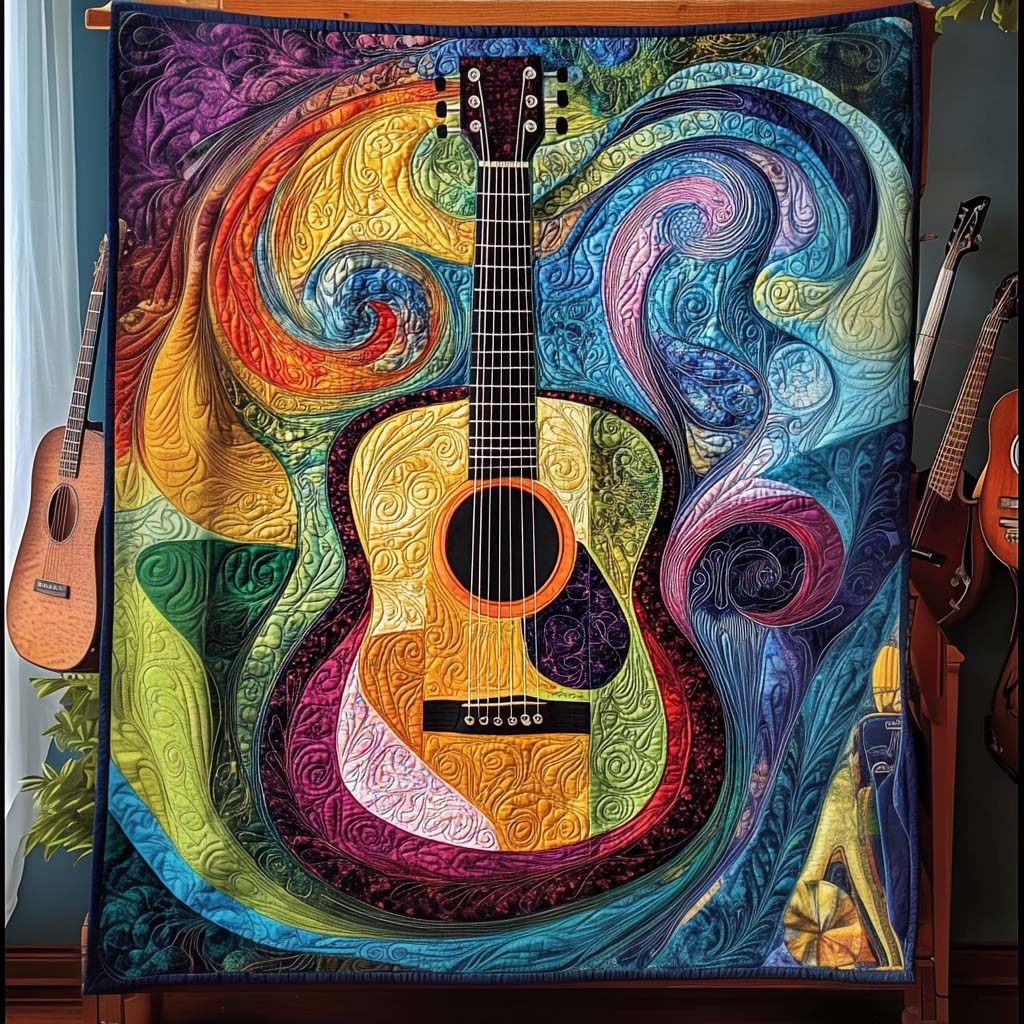Whirlwind Harmony Quilted Blanket Gift Ideas For Music Lovers
