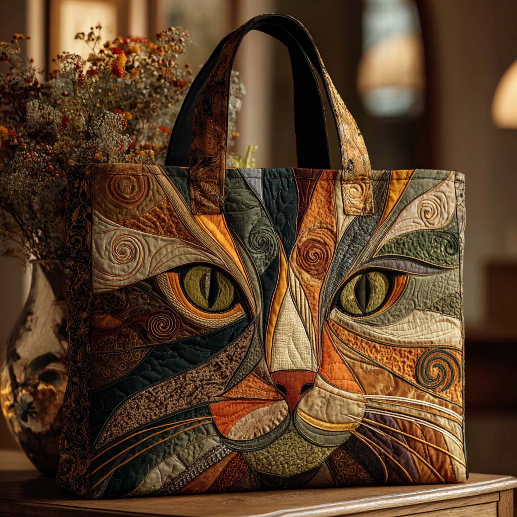 Whisker Glow Quilted Tote Bag Cute Fall Gifts For Girlfriend