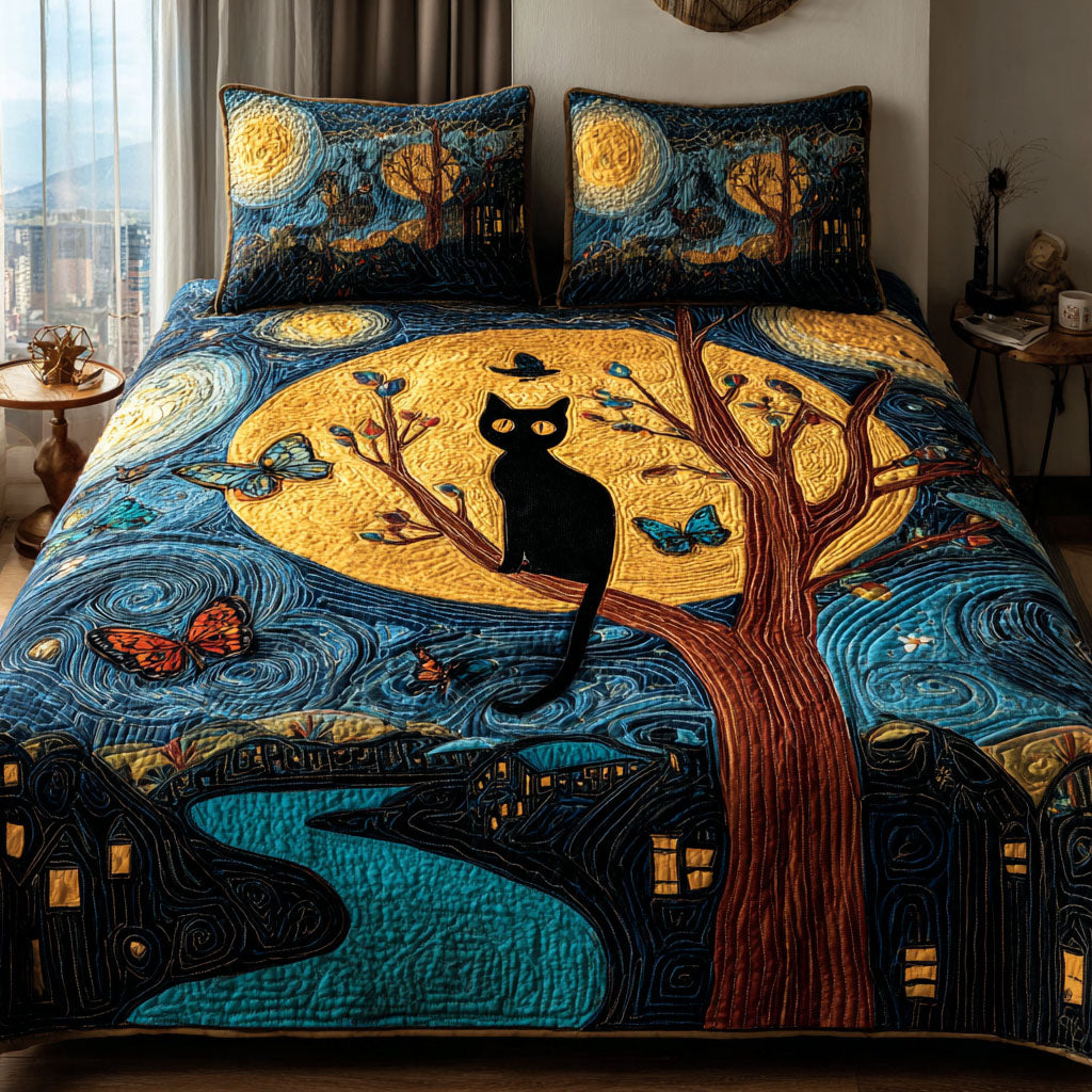 Whisker Magic Quilted Bedding Set Luxury Bed Sheet Gift Set for Ultimate Comfort
