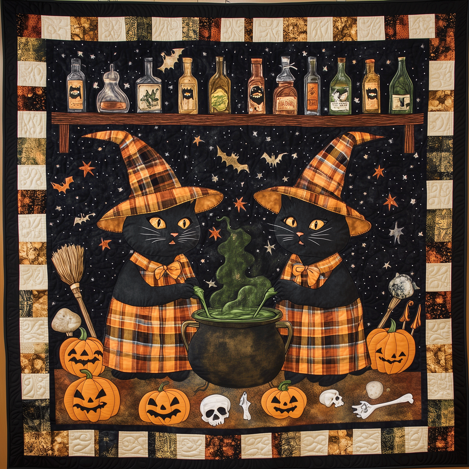 Whisker Magic Quilted Blanket Cat Christmas Gifts
