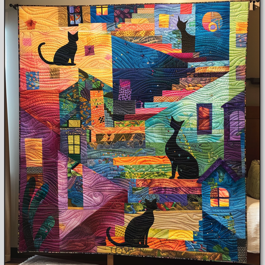 Whisker Neighbor Quilted Blanket Presents For Cat Lovers