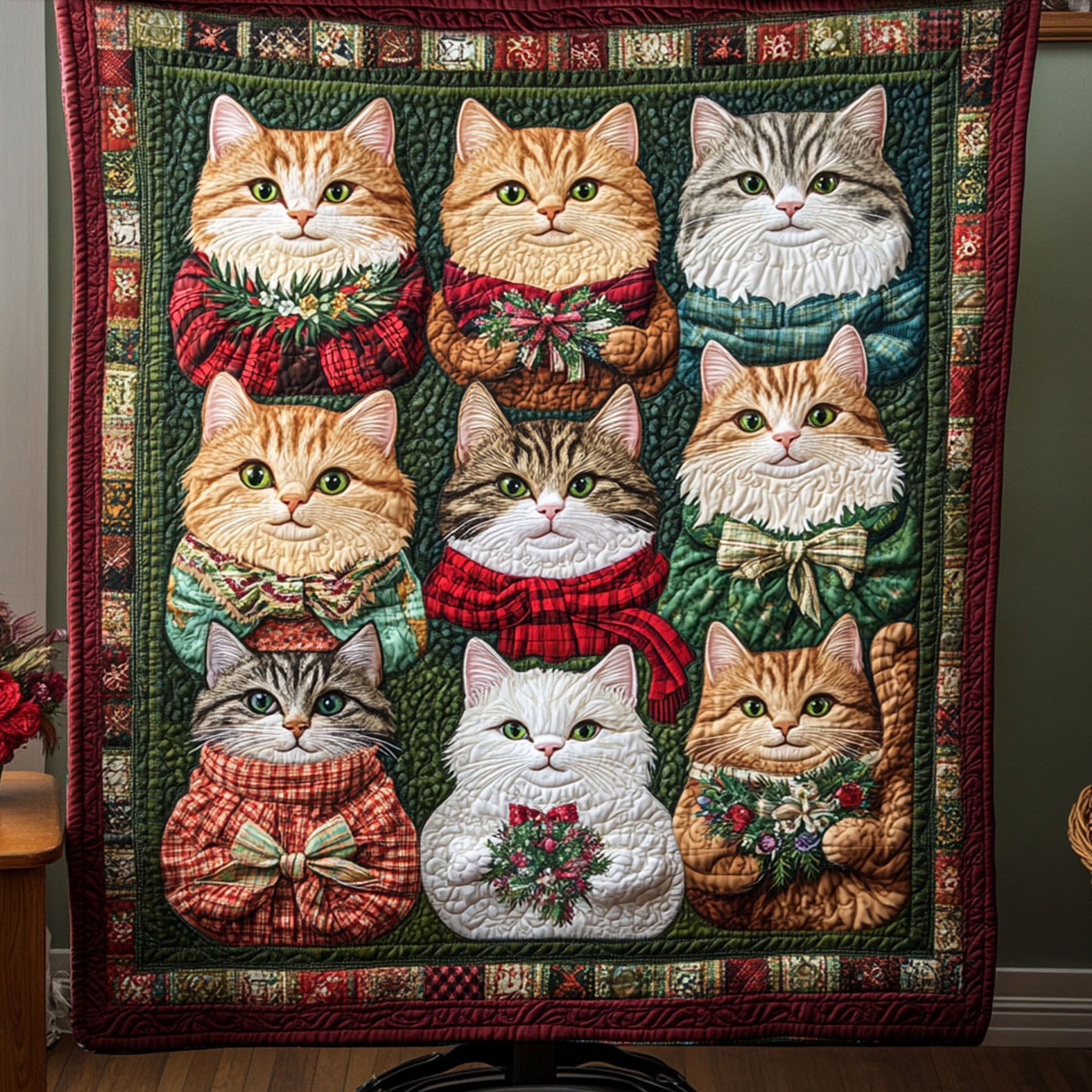 Whisker Warmth Quilted Blanket Best Gifts For Cat Lovers