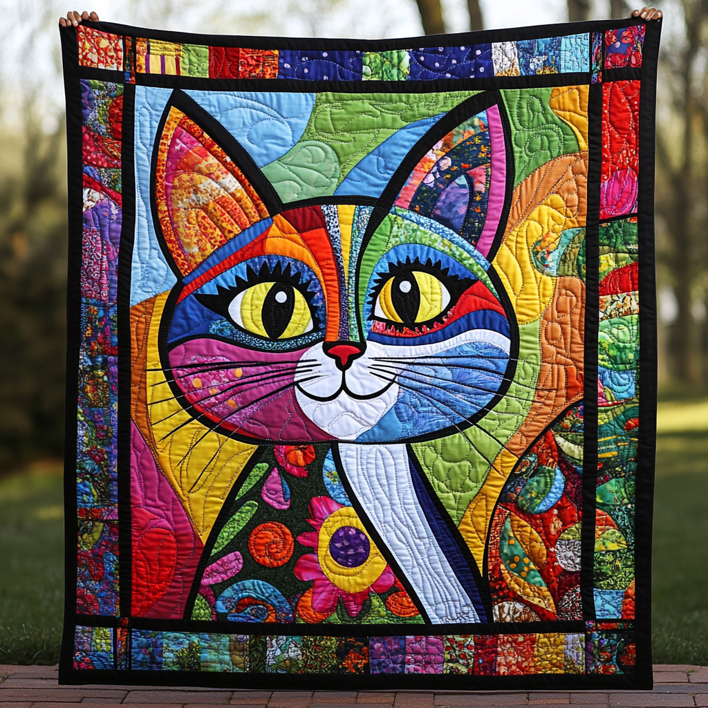 Whisker Winks Quilted Blanket Cat Christmas Gifts