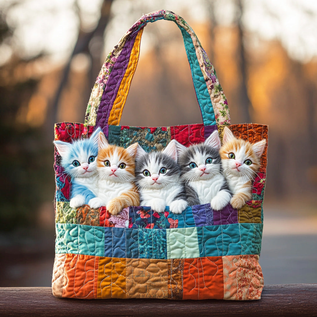 Whisker Wonderland Quilted Tote Bag Best Christmas Gifts For Women